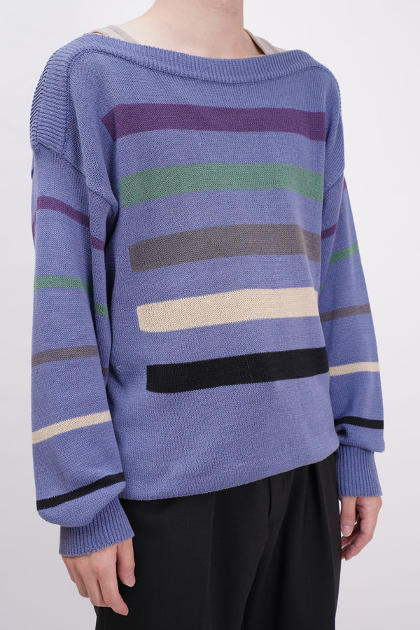 "Yves Saint Laurent" -Cotton Knit Sweater-