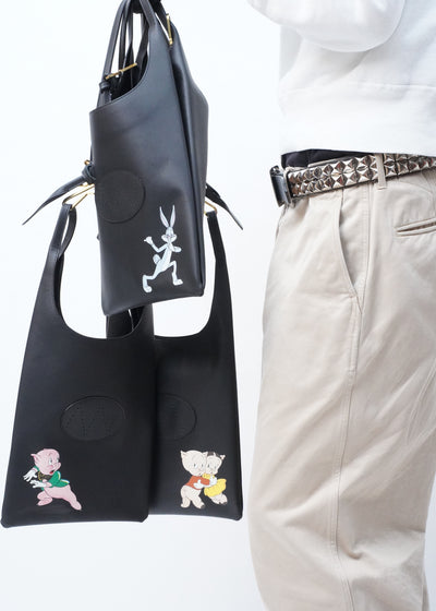 LOWE.TUNES -Looney Tunes Printed Horse Leather Shoulder Bag-