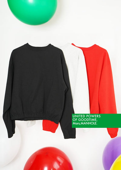 “UNITED POWERS OF GOODTIME, Mars, MANHOLE” -Gathered long sleeve-