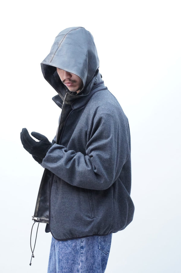 –TURENNE LEATHER TRACK JACKET–