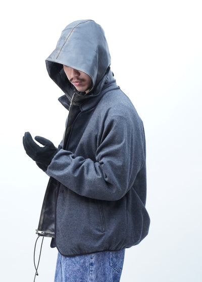 –TURENNE LEATHER TRACK JACKET–