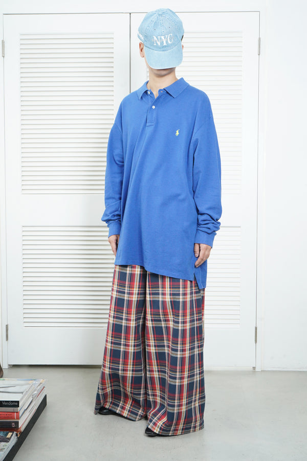 "POLO RALPH LAUREN" -Cotton Kanoko L/S Polo Shirt-