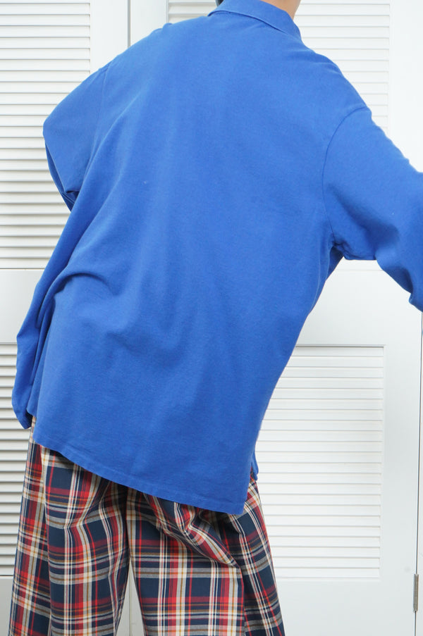 "POLO RALPH LAUREN" -Cotton Kanoko L/S Polo Shirt-