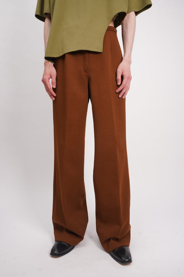 70's "UNKNOWN" -Polyester Flare Easy Pants-
