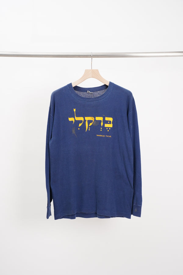 80's "BELTON" -"Berkeley Hillel" Cotton L/S Tee-