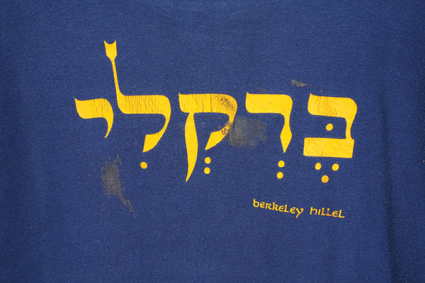 80's "BELTON" -"Berkeley Hillel" Cotton L/S Tee-