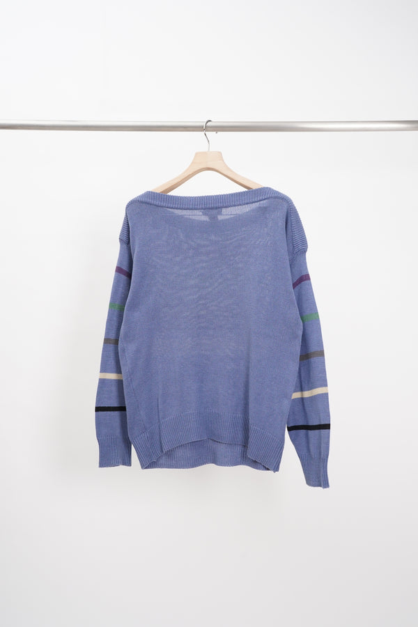 "Yves Saint Laurent" -Cotton Knit Sweater-