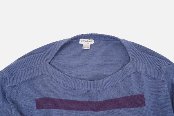 "Yves Saint Laurent" -Cotton Knit Sweater-