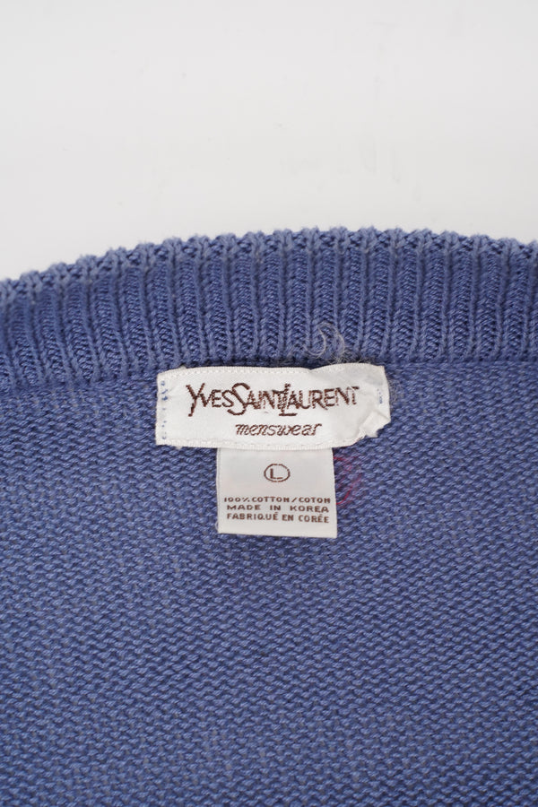 "Yves Saint Laurent" -Cotton Knit Sweater-