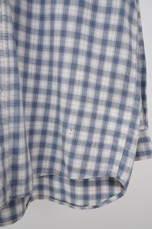 90's "GAP" -Cotton Ombre Check L/S Shirt-