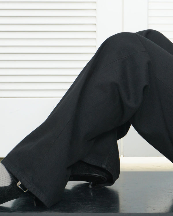 STEVE -WIDE-LEG DENIM JEANS- [Black]