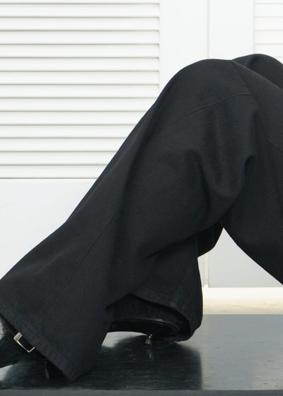 STEVE -WIDE-LEG DENIM JEANS- [Black]