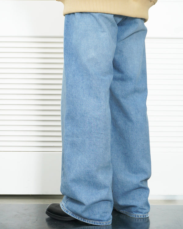 STEVE -WIDE-LEG DENIM JEANS- [WASHED BLUE]