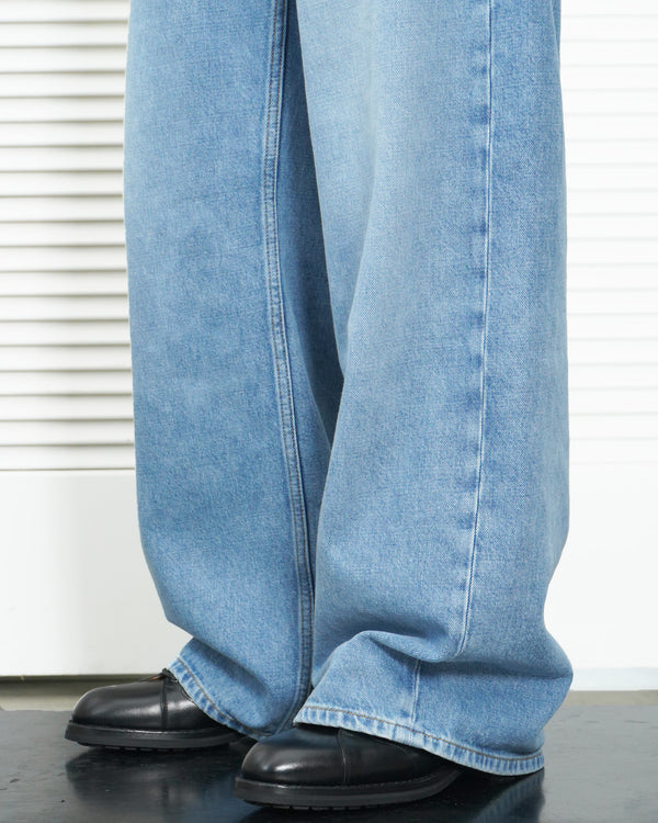 STEVE -WIDE-LEG DENIM JEANS- [WASHED BLUE]