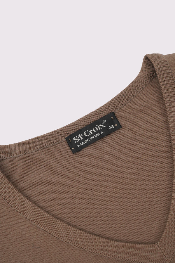 "St. Croix" -V/N Wool Knit Sweater-