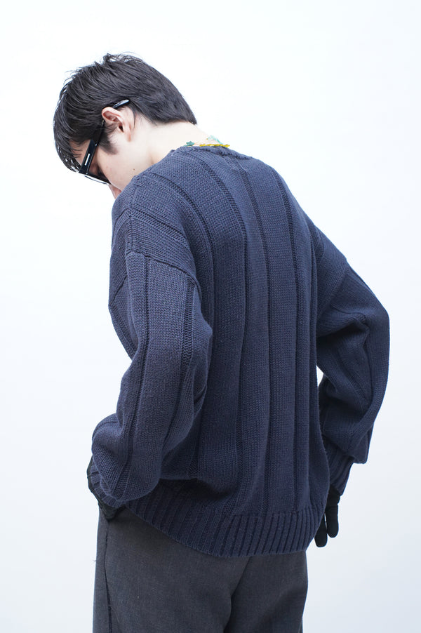 90's "GAP" -Ramie/Cotton Low Gauge Knit Sweater-