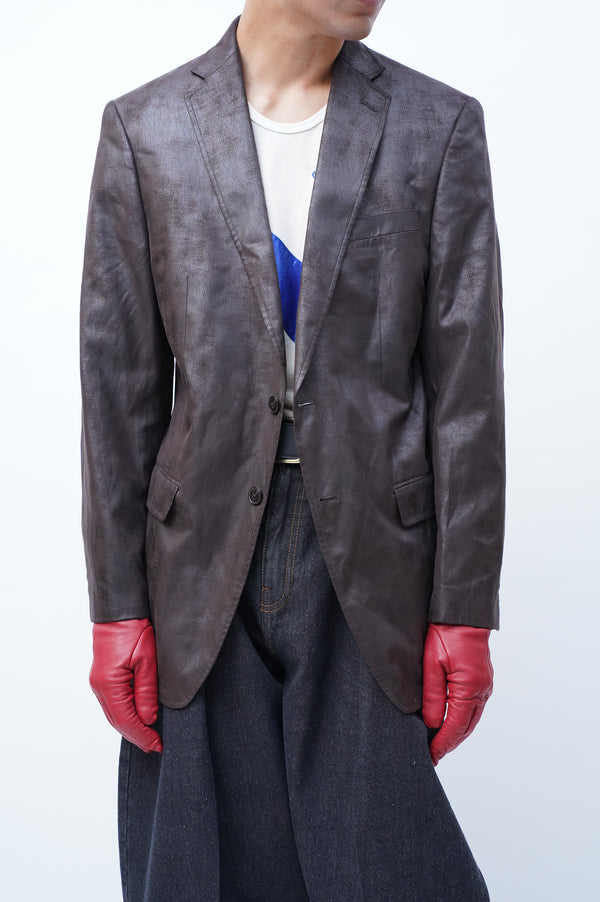 "CALVIN KLEIN" -Fake Leather 2B Jacket-