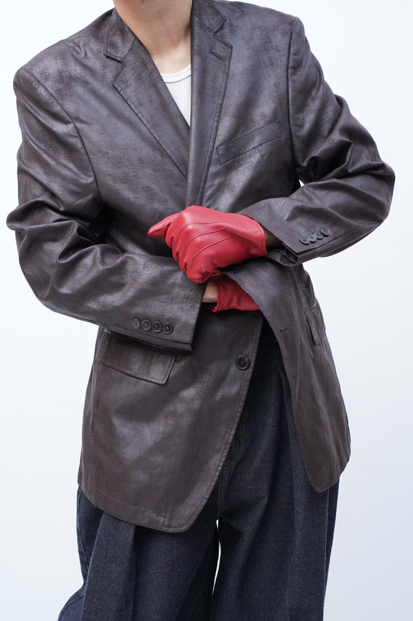 "CALVIN KLEIN" -Fake Leather 2B Jacket-