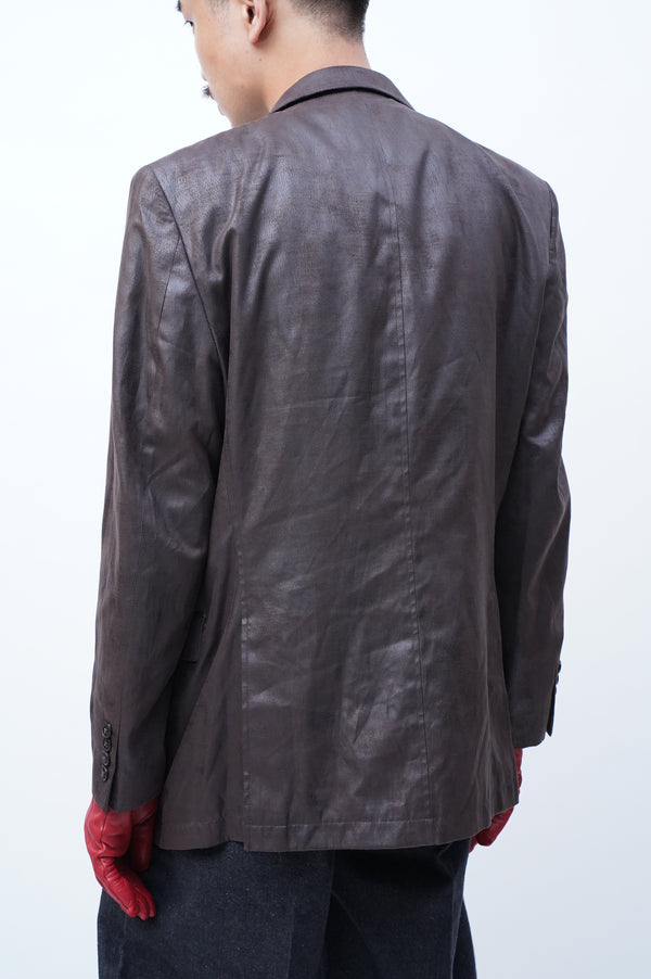 "CALVIN KLEIN" -Fake Leather 2B Jacket-