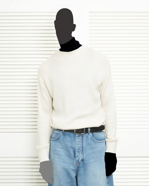 HUGH -WAFFLE KNIT SWEATER-