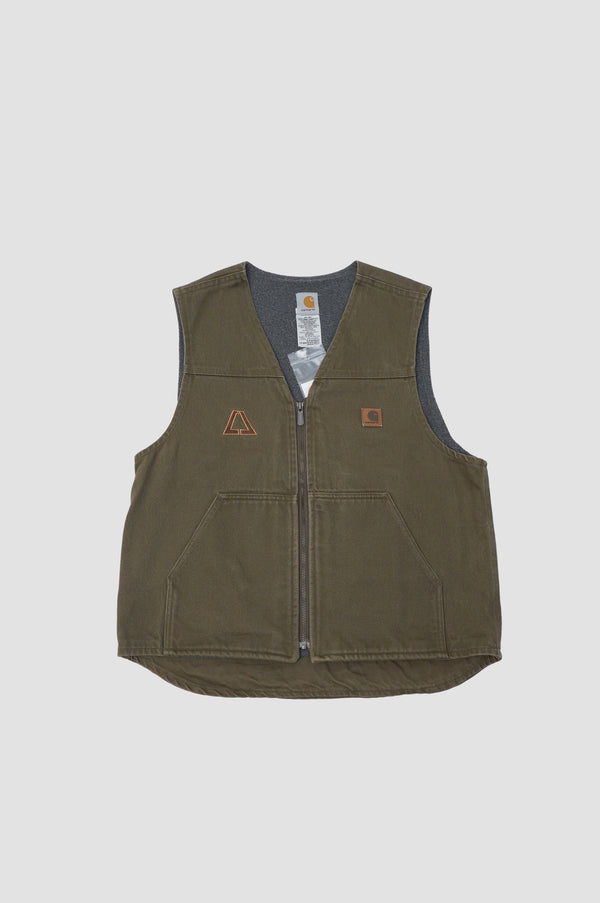 "Carhartt” -Fleece Lining Cotton Twill Vest-