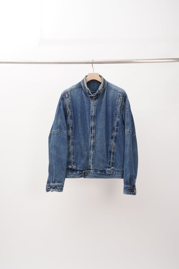 80's "NINO CERUTTI" -Quilting Liner Design Denim Jacket-