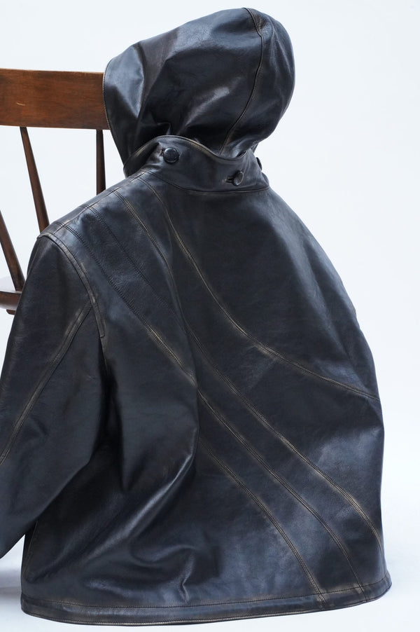 –TURENNE LEATHER TRACK JACKET–