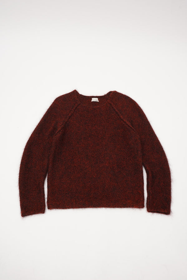 "Paul Smith" -NYLON/MOHAIR/WOOL C/N Shiny Knit Sweater-