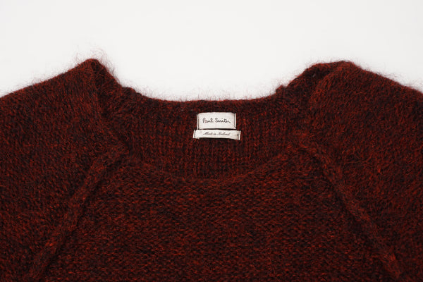 "Paul Smith" -NYLON/MOHAIR/WOOL C/N Shiny Knit Sweater-