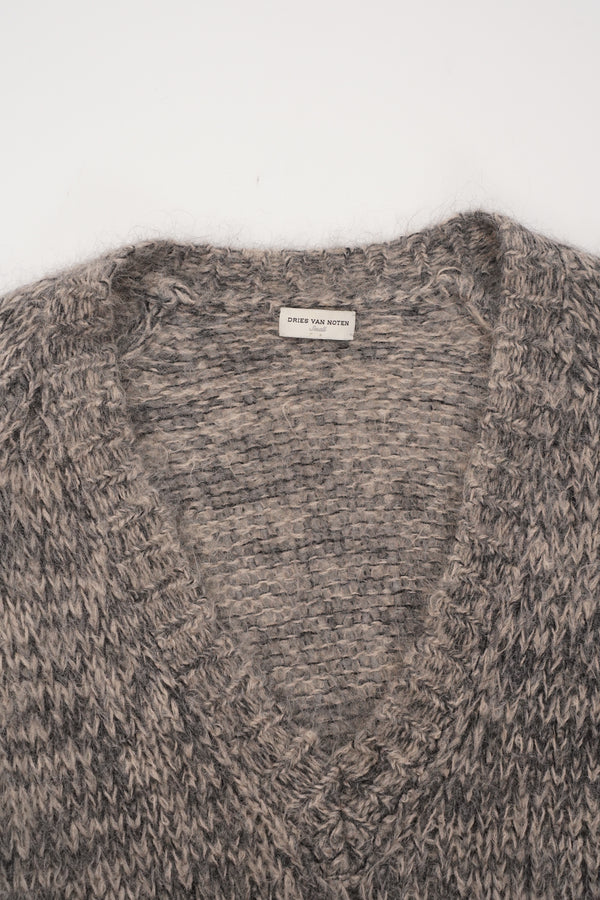 "DRIES VAN NOTEN" -Deep V/N Alpaca Knit Sweater-