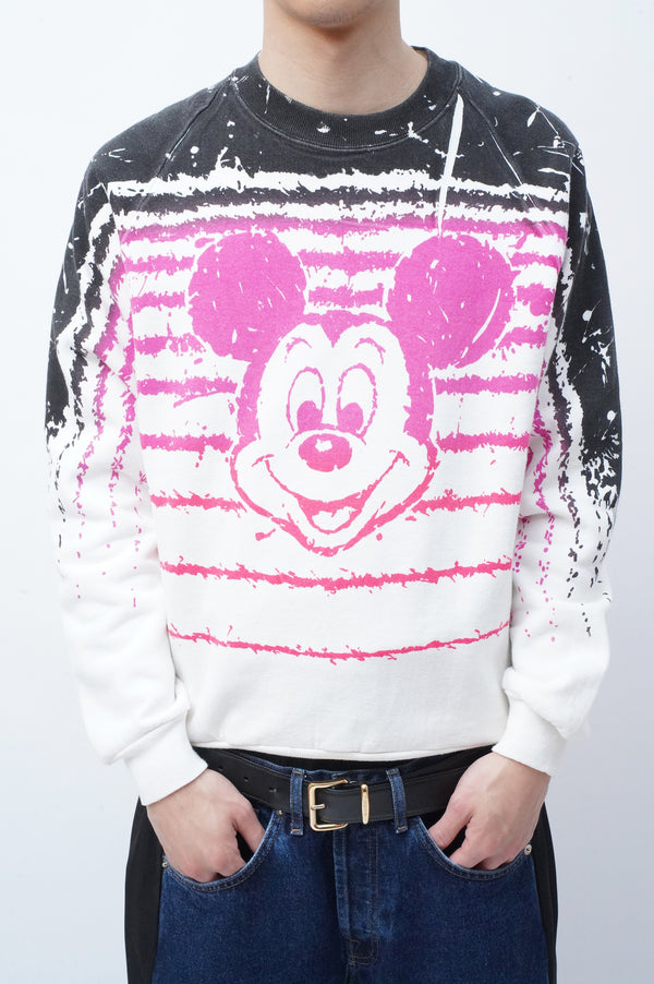 80-90's "Disney" -"Mickey Mouse" Print Sweat Shirts-