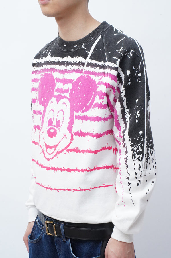 80-90's "Disney" -"Mickey Mouse" Print Sweat Shirts-