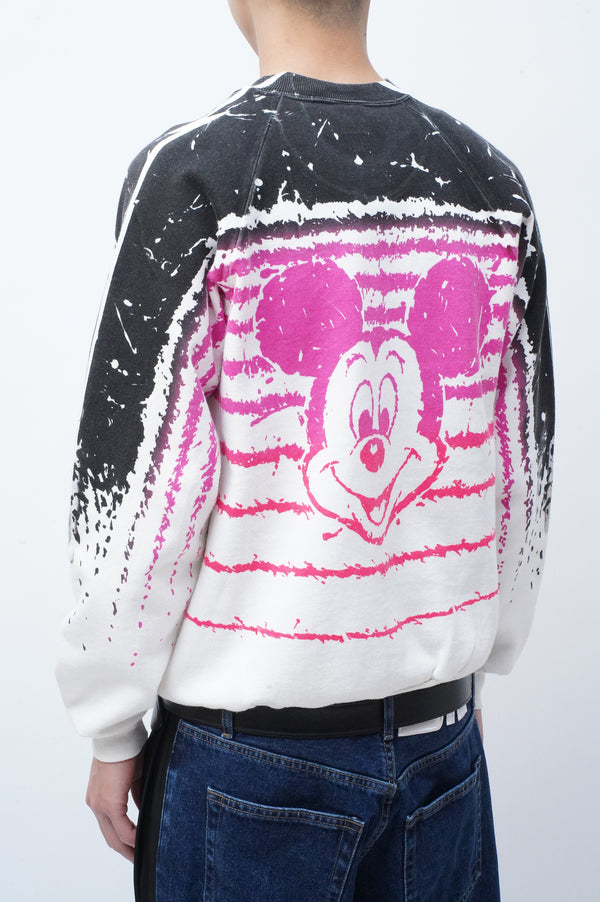 80-90's "Disney" -"Mickey Mouse" Print Sweat Shirts-