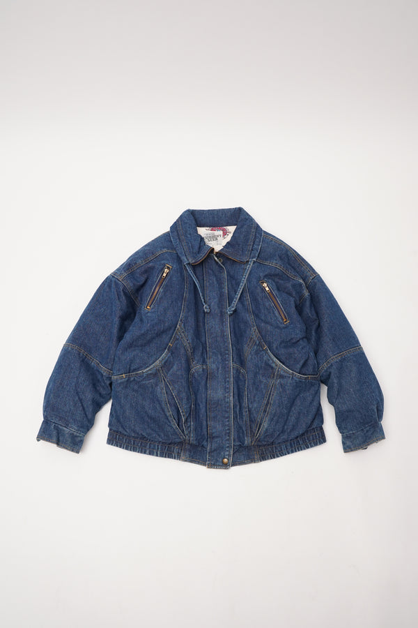 80's "CURRENT SEEN" -Denim Padded Jacket-