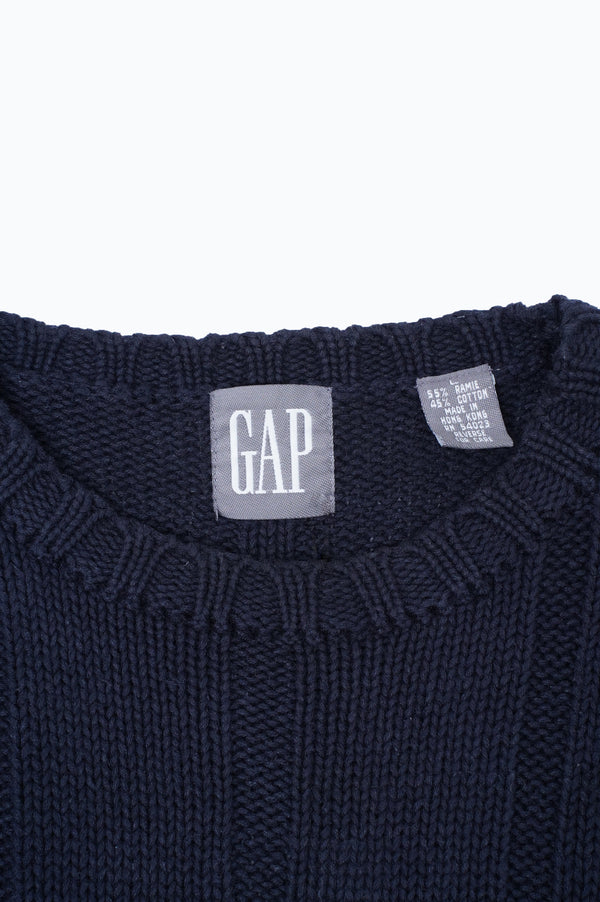 90's "GAP" -Ramie/Cotton Low Gauge Knit Sweater-
