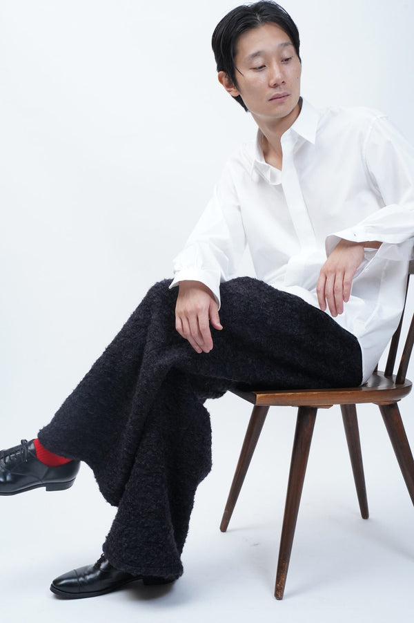 -Gathered Curly, Fluffy, Huggy Trousers-