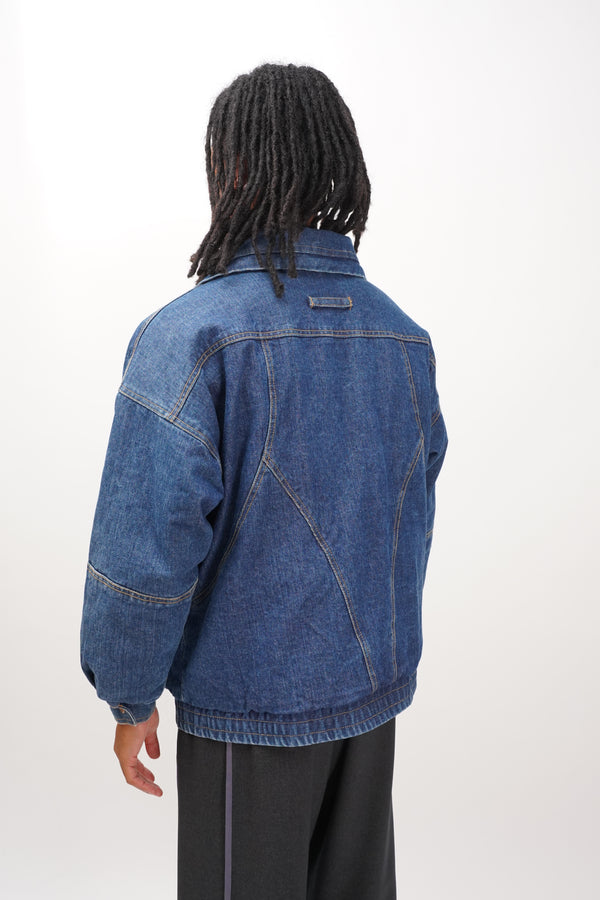 80's "CURRENT SEEN" -Denim Padded Jacket-