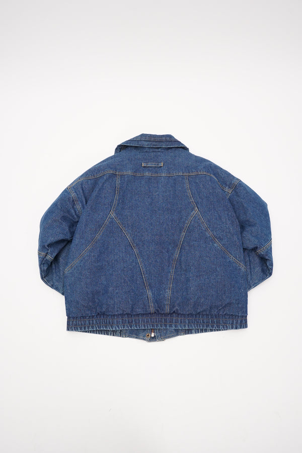 80's "CURRENT SEEN" -Denim Padded Jacket-