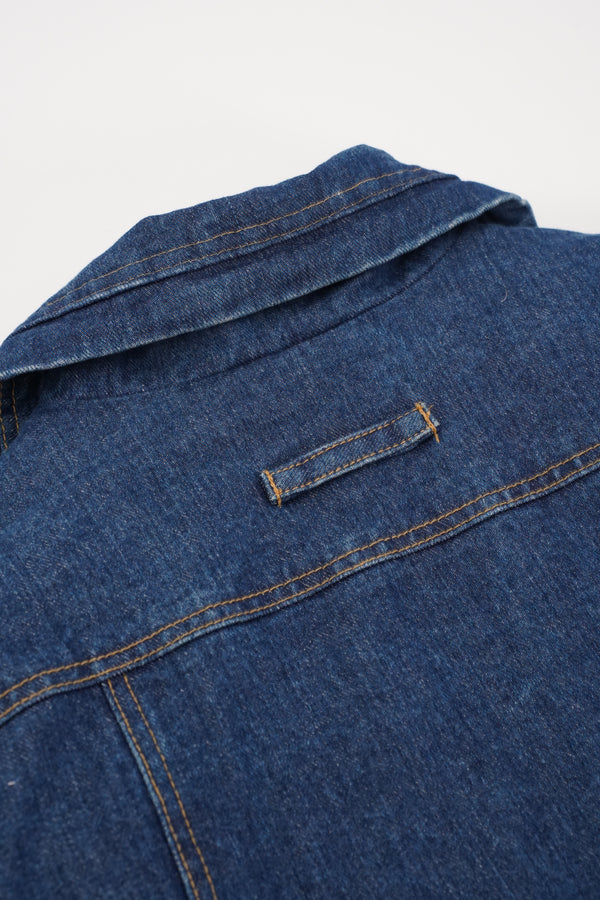 80's "CURRENT SEEN" -Denim Padded Jacket-