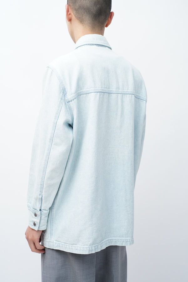 "LAUREN RALPH LAUREN" -Indigo Dyed Cotton Canvas Fireman Jacket-