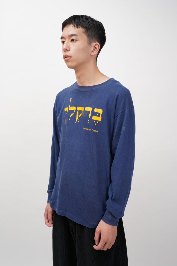 80's "BELTON" -"Berkeley Hillel" Cotton L/S Tee-