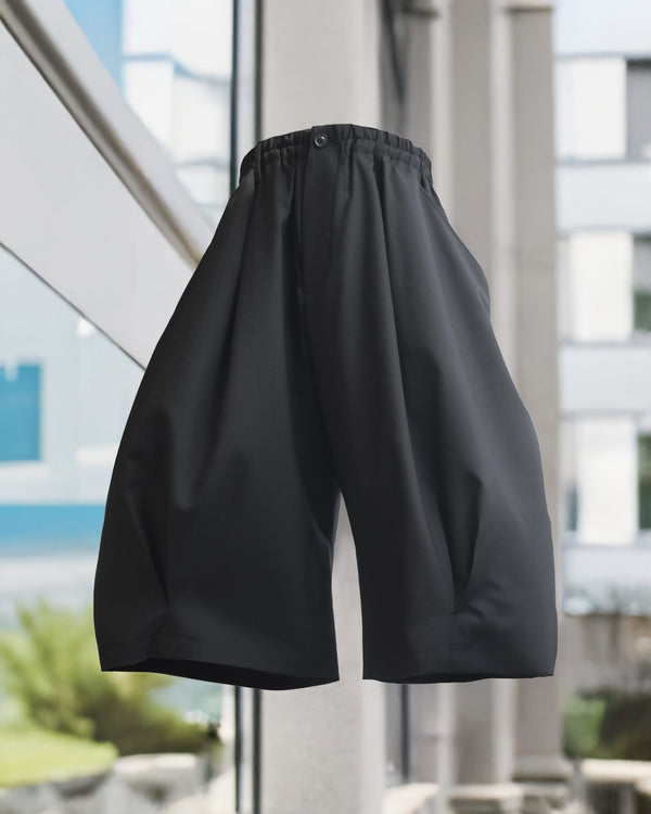 -Pleated Balloon Dress Shorts-