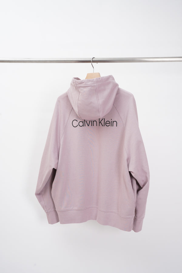 "Calvin Klein" -Dolman Sleeve Cotton Sweat P/O Hoodie-