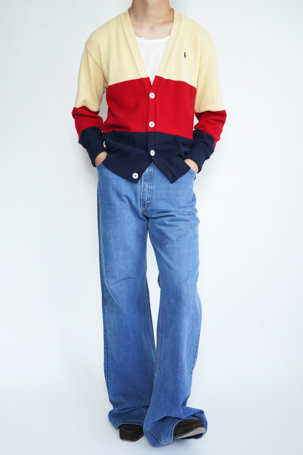 90's "Polo by Ralph Lauren" -"Made in Great Britain" Wool Knit Cardigan-