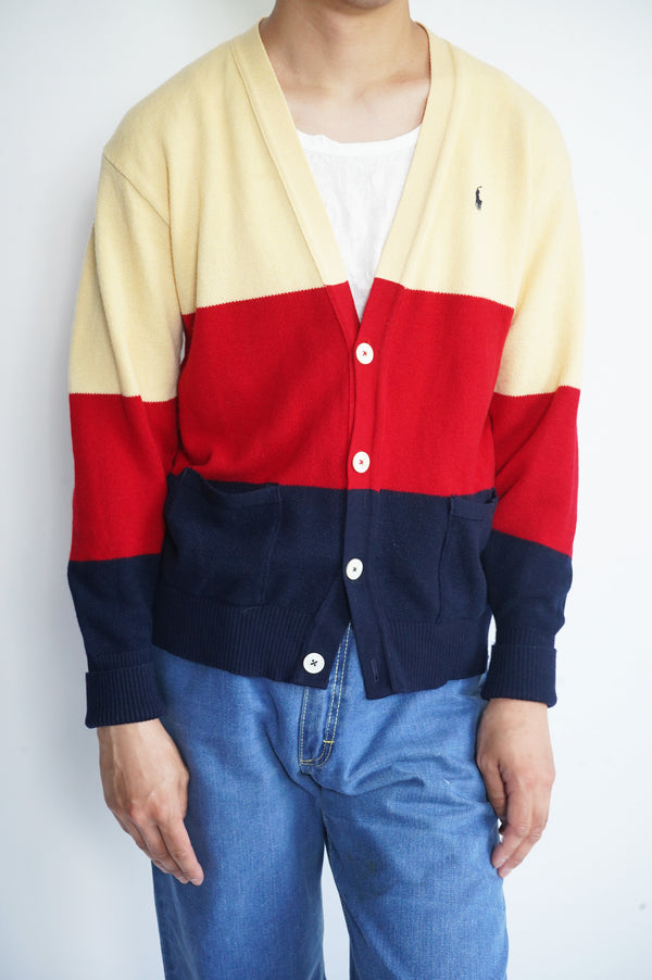 90's "Polo by Ralph Lauren" -"Made in Great Britain" Wool Knit Cardigan-