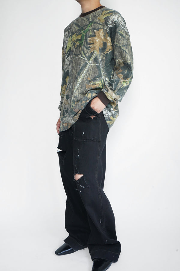 90's "UNKNOWN" -Real Tree Camo Cotton Mesh L/S Tee-