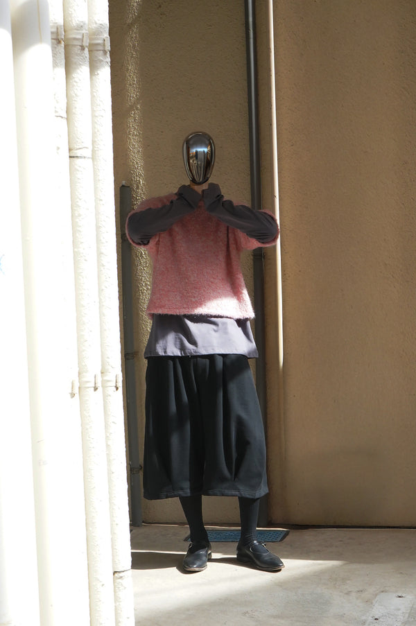 -Pleated Balloon Sweat Shorts-