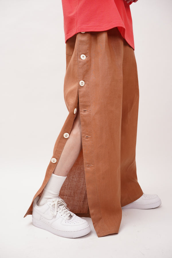 "Willi Wear"-Linen Designed Wide Pants-