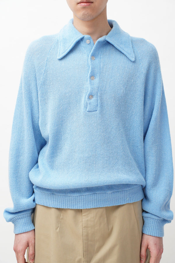 70's "Jantzen" -ACRYLIC/MOHAIR Knit Polo Shirts-