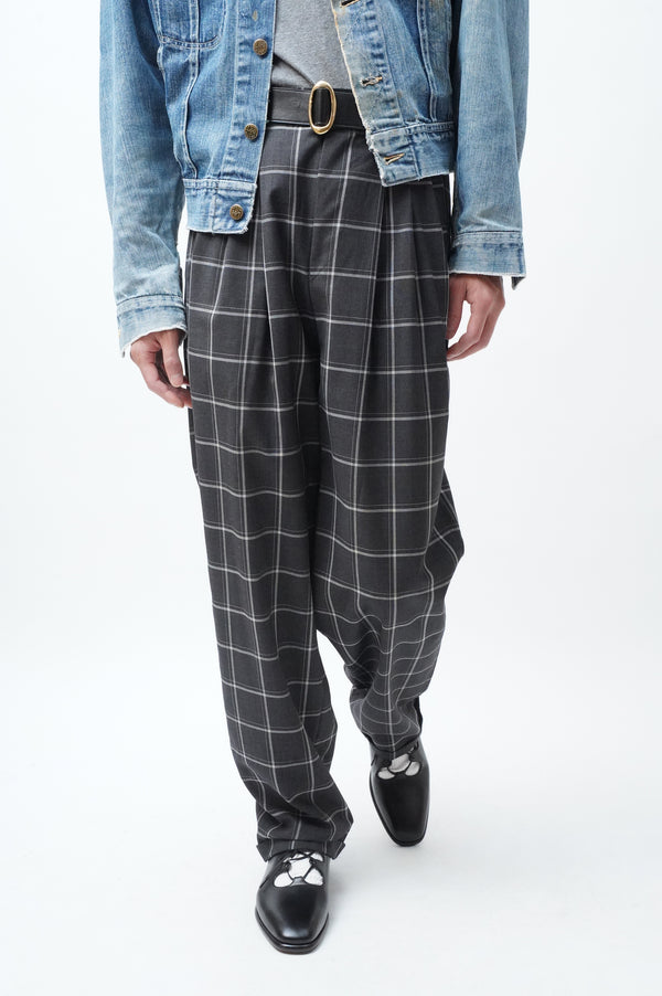 80-90s "GIANNI VERSACE" -3tuck Wool Slacks